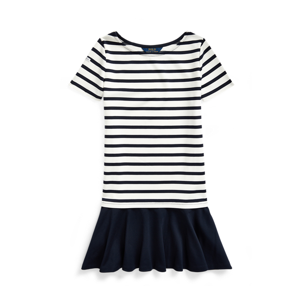 Striped Stretch Ponte Dress