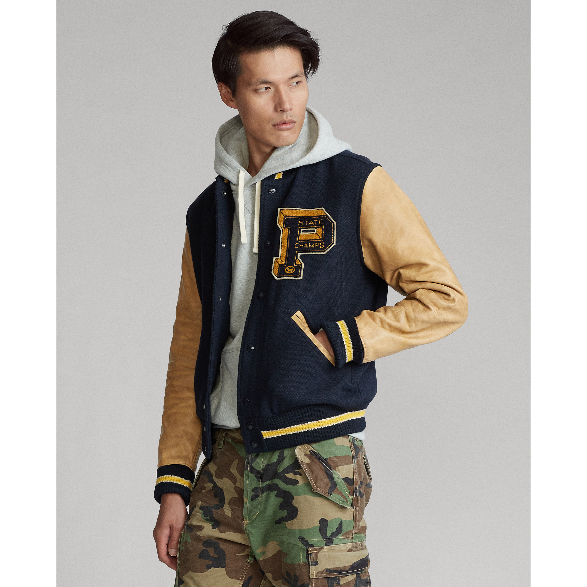 Ralph Lauren Veste universitaire laine m lang e