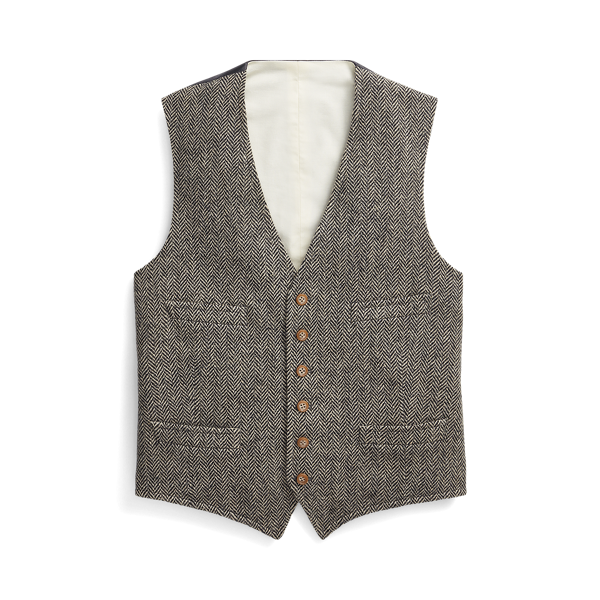 Gilet en laine à chevrons