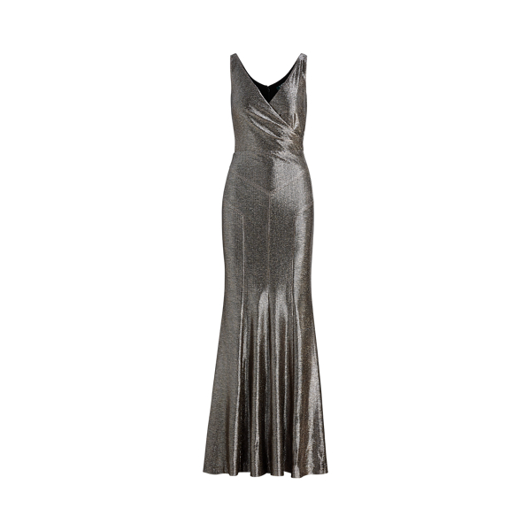 ralph lauren metallic dress