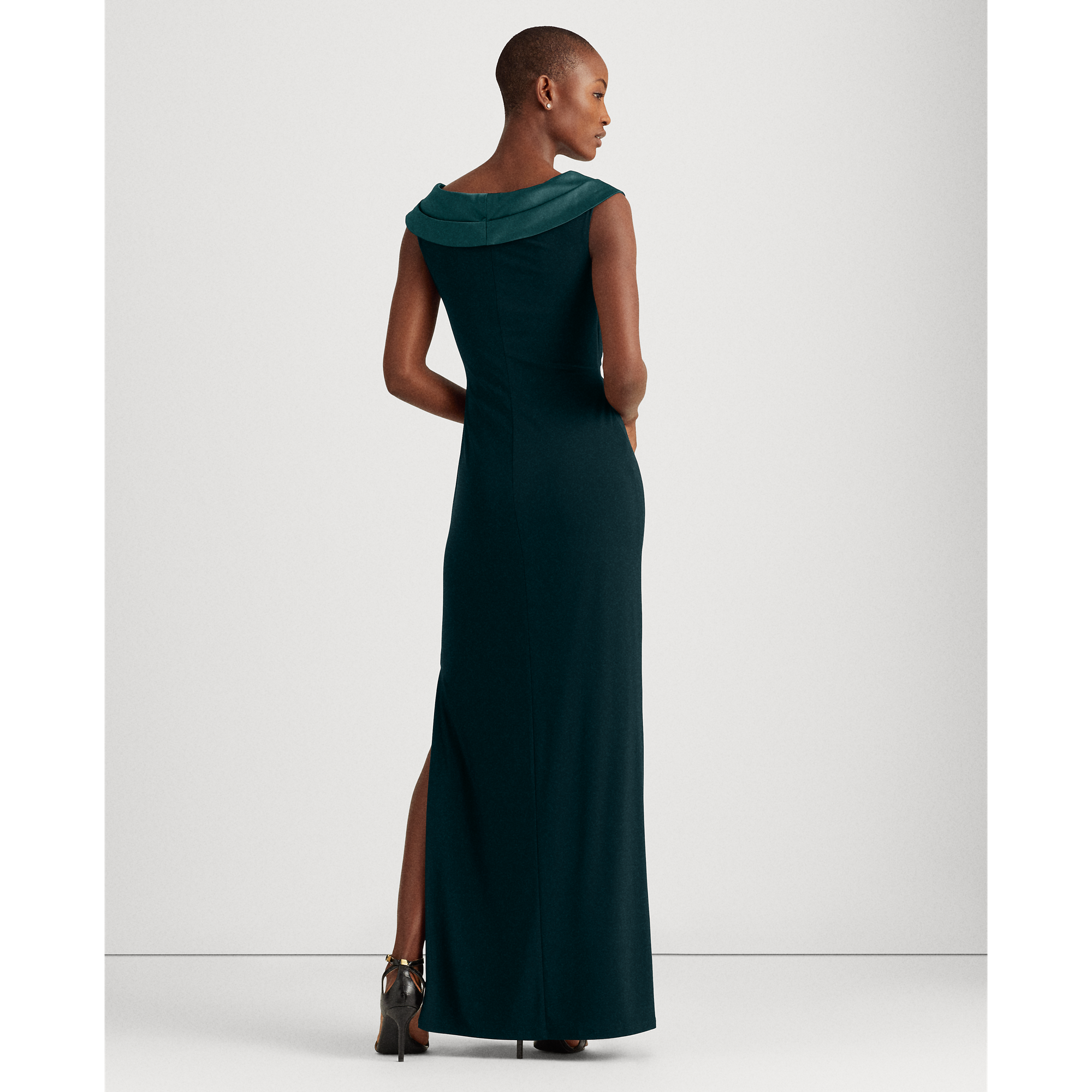 Ralph Lauren Crepe Off-the-Shoulder Gown. 4
