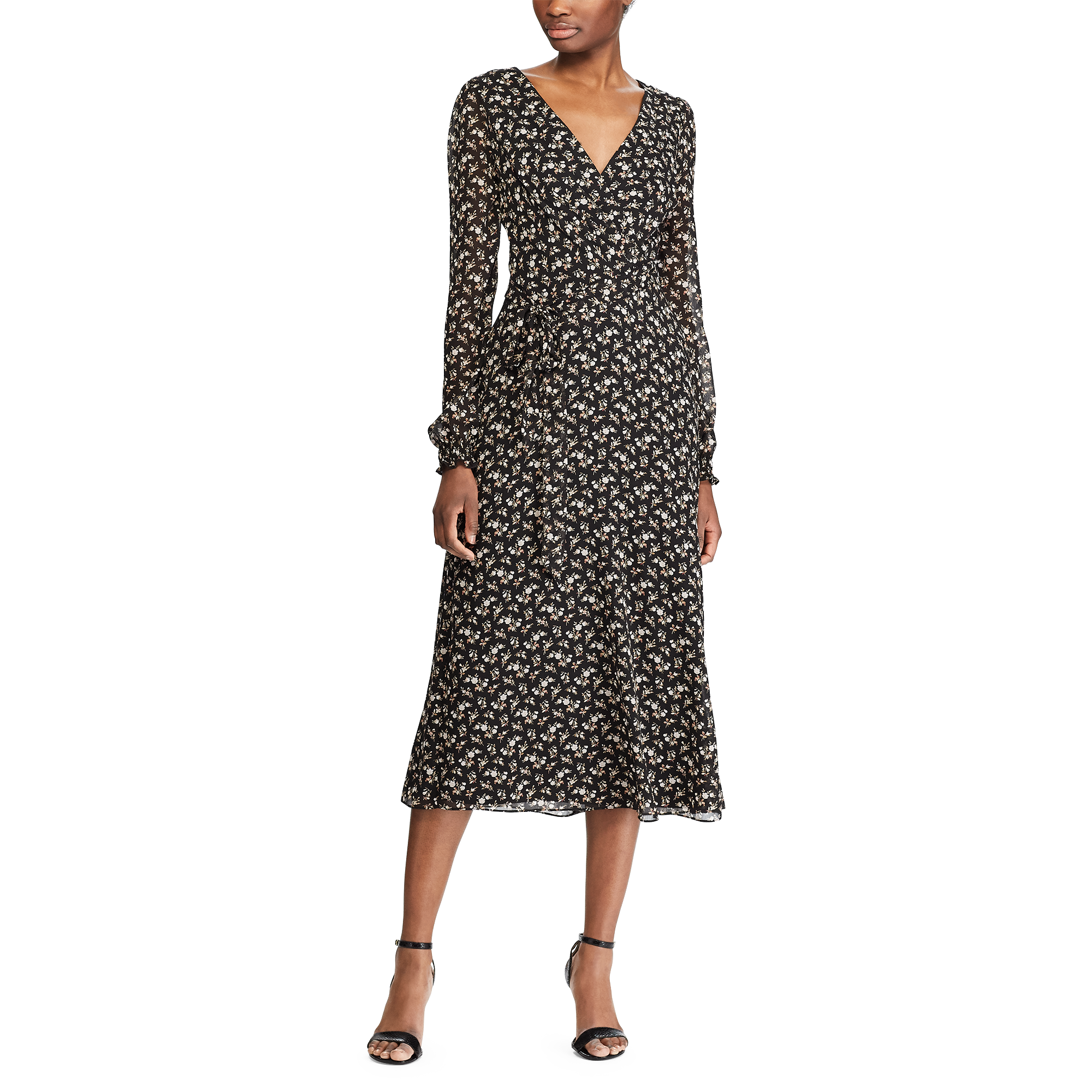 Ralph Lauren Georgette Long-Sleeve Dress. 2
