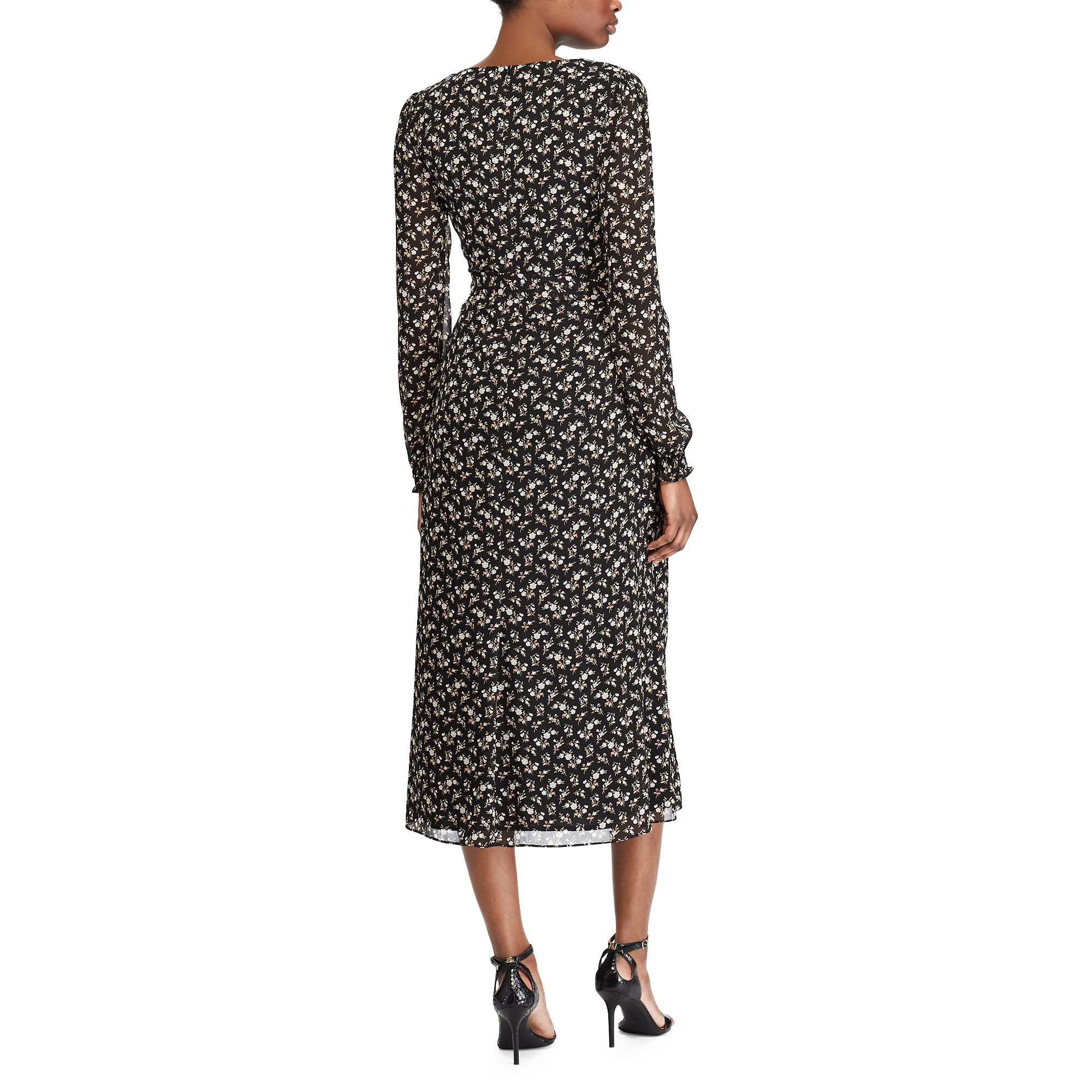 Ralph Lauren Georgette Long-Sleeve Dress. 3