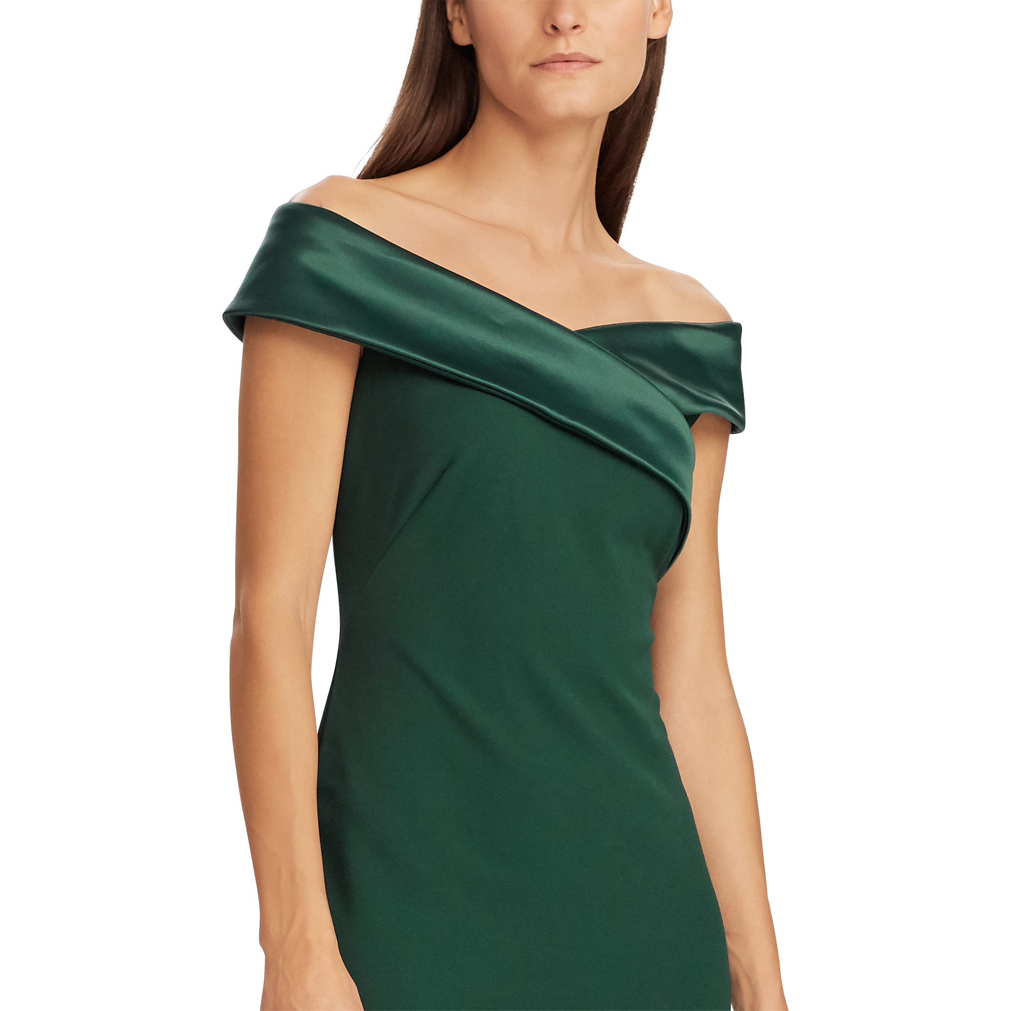 Ralph Lauren Satin-Collar Cocktail Dress. 3