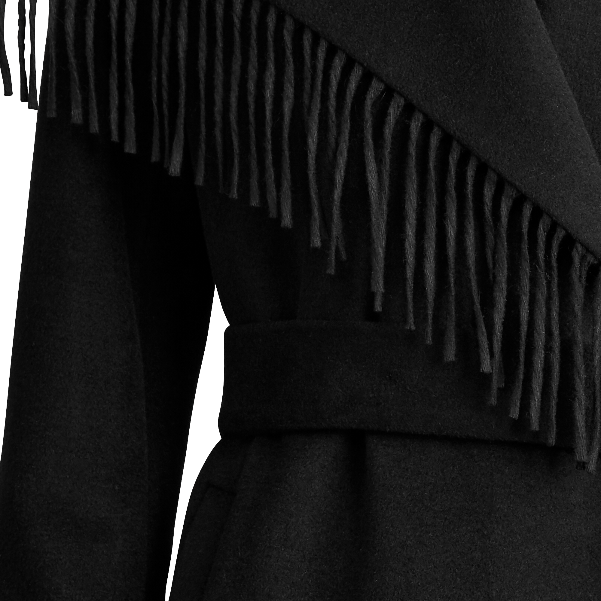 Ralph Lauren Fringe Wool-Blend Wrap Coat. 5