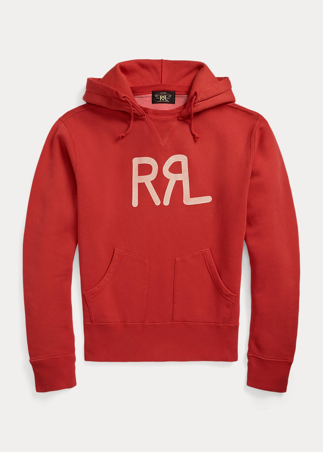 RRL Fleece hoodie met logo 1