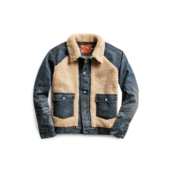 men's polo denim jacket