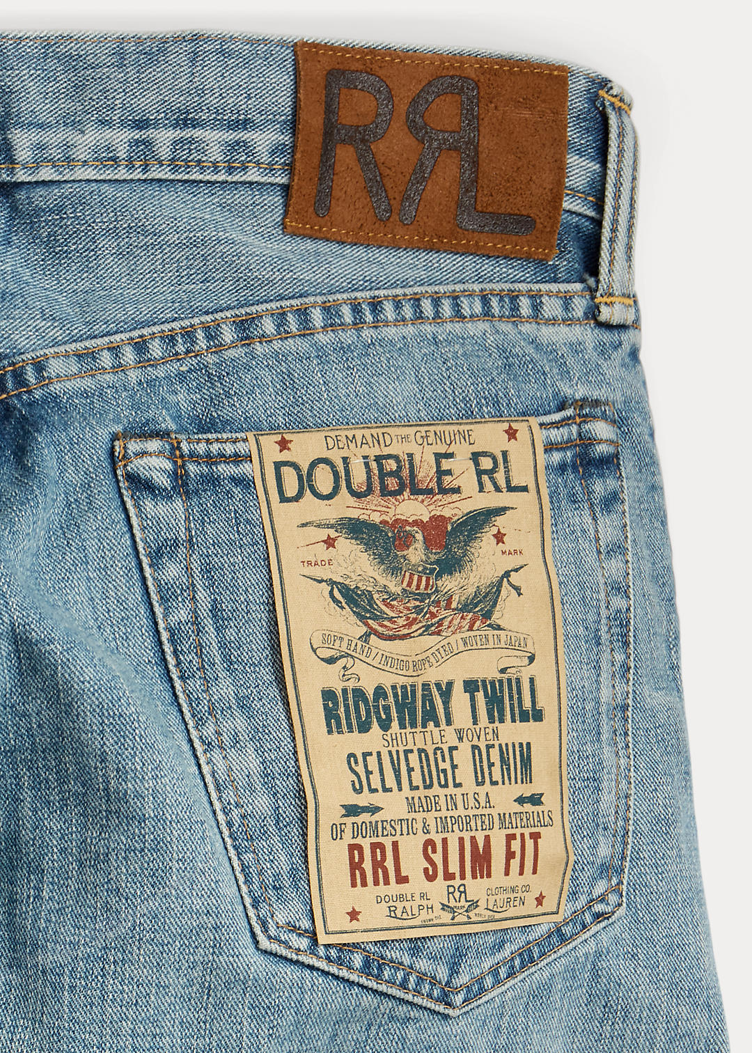 RRL Slim fit Otisfield selvedge jeans 7