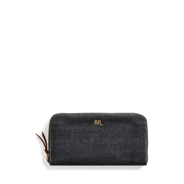 Portefeuille voyage en denim indigo