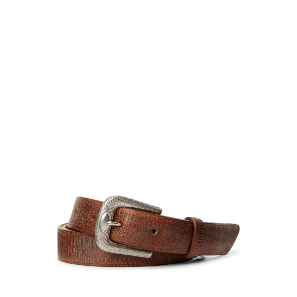 Ceinture en cuir foulonné