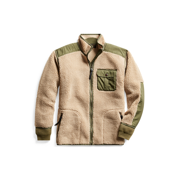 rrl print fleece jacket