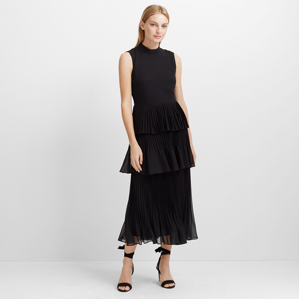 club monaco pleated dress