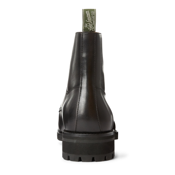 Polo Ralph Lauren Bryson Cap-toe Leather Boot In Black
