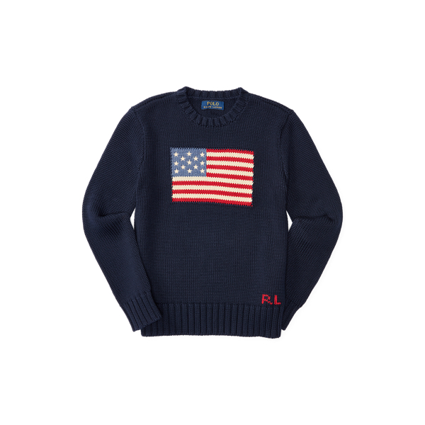 Ralph Lauren Flag Cotton Crewneck Jumper