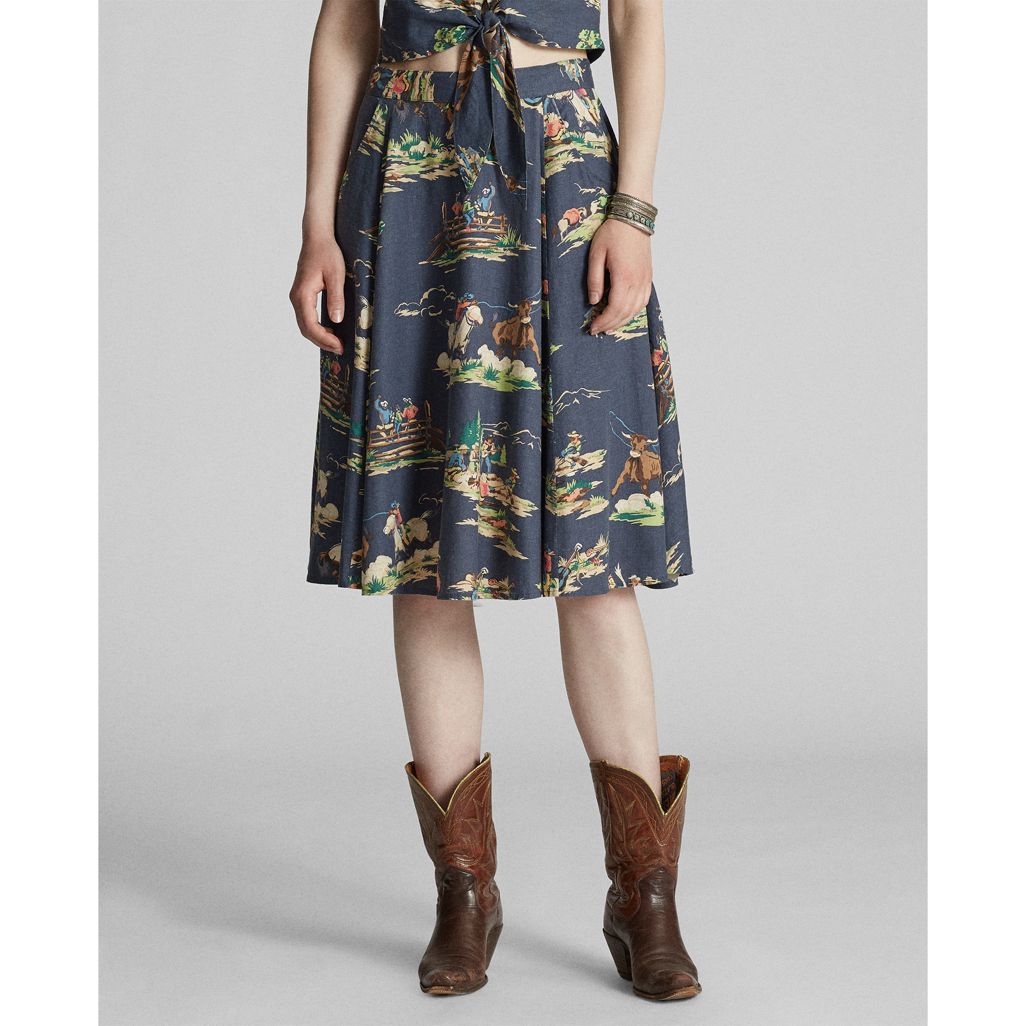 Ralph Lauren Western-Print Skirt. 3
