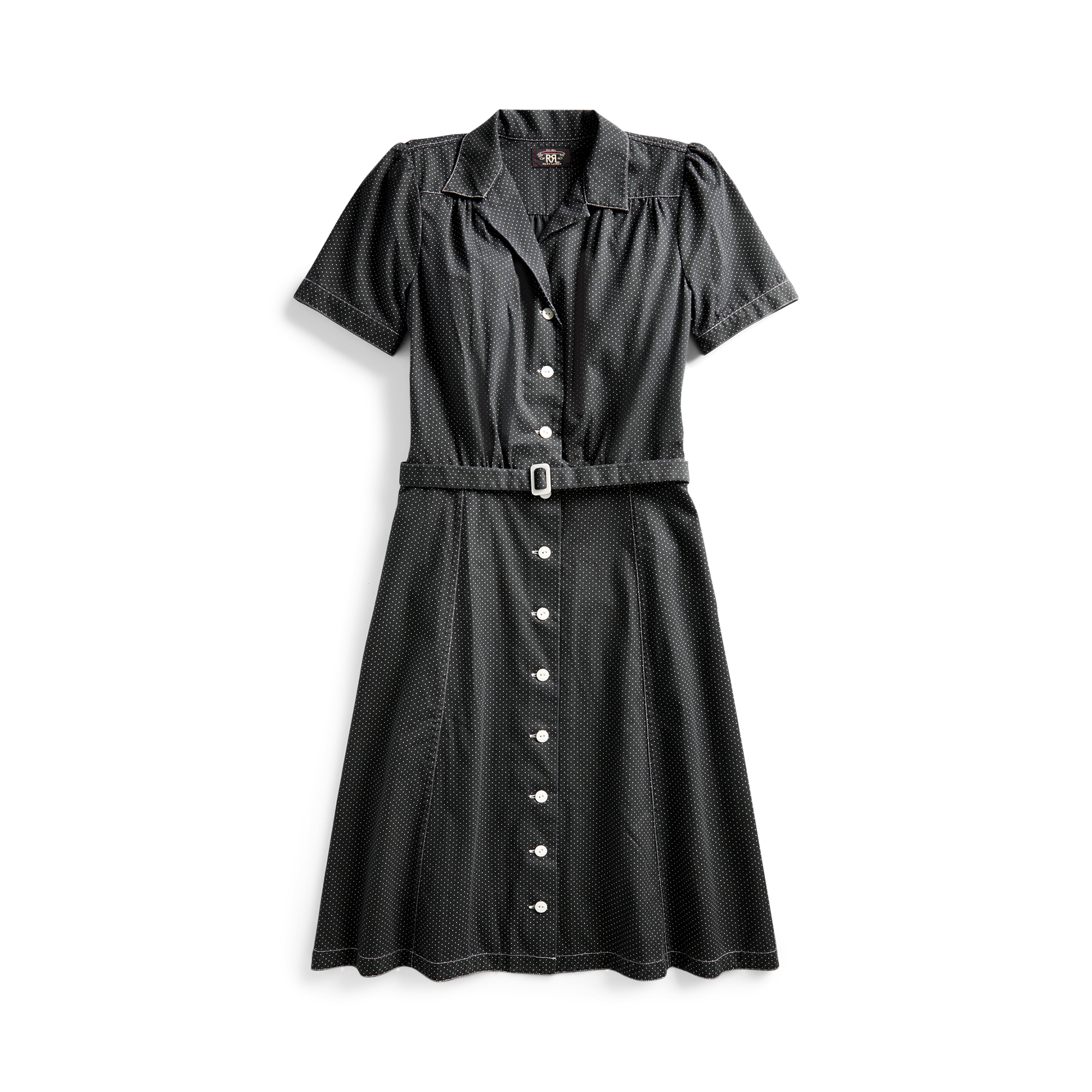 Ralph Lauren Polka-Dot Black Indigo Dress. 2
