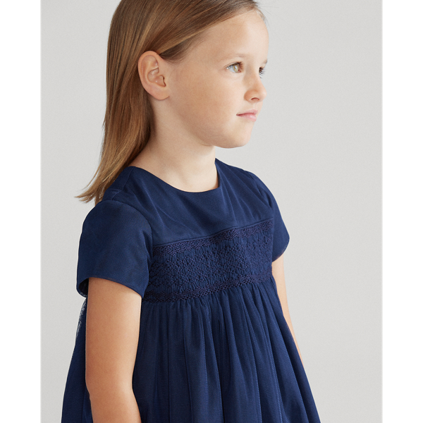 Abito a trapezio in tulle ricamato Ralph Lauren Bambina Abbigliamento Vestiti Vestiti stampati 