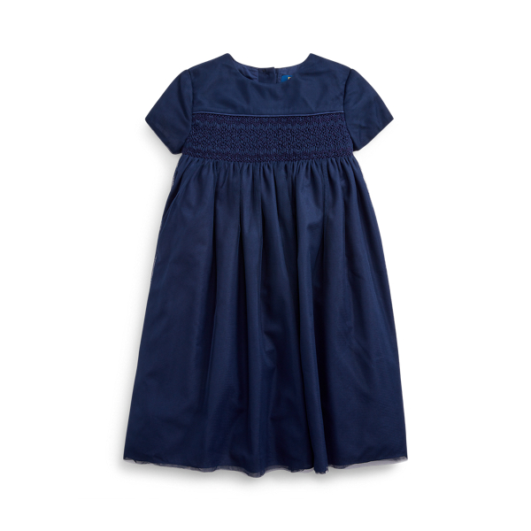 Embroidered Tulle A-Line Dress