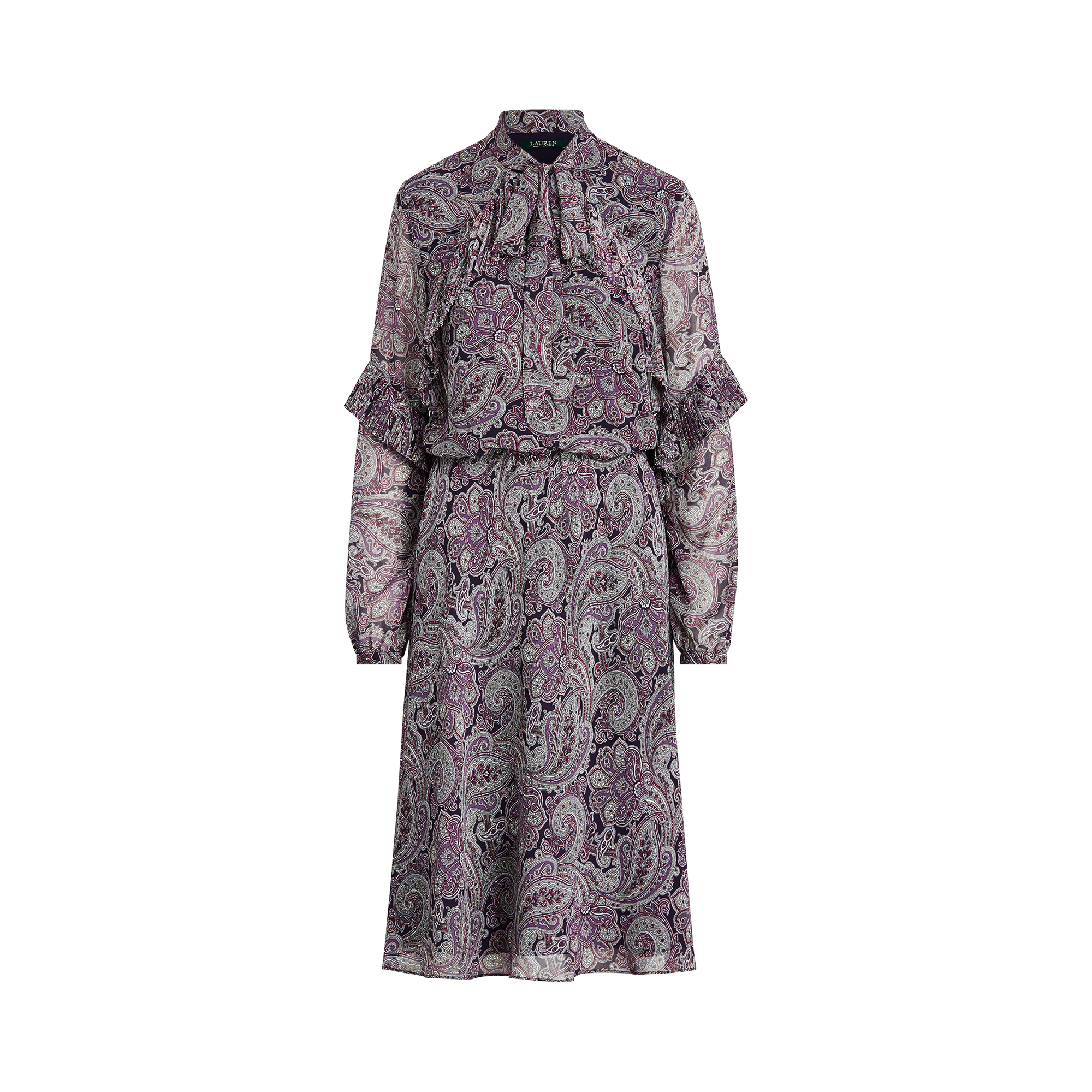 Ralph Lauren Paisley-Print Georgette Dress. 1