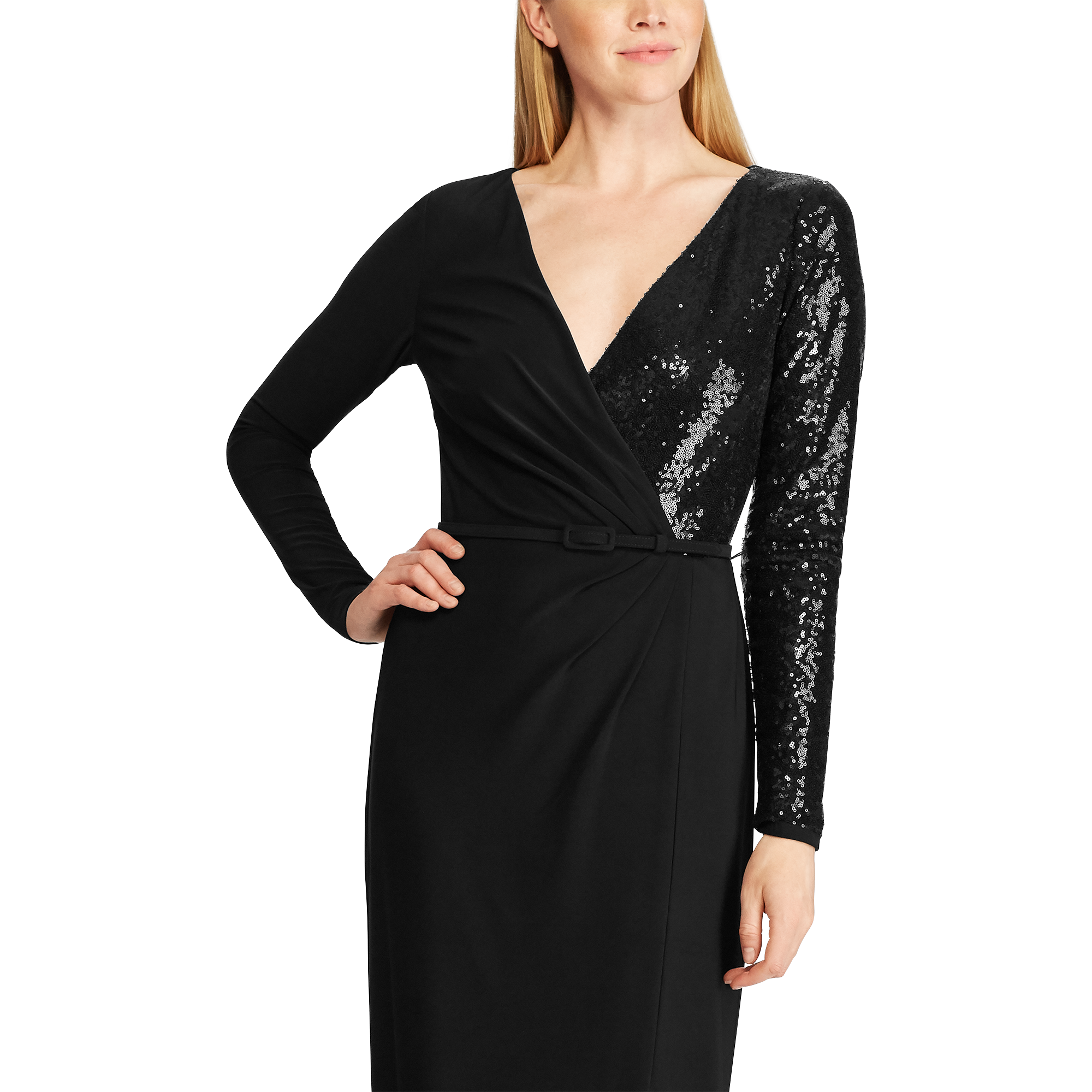 Ralph Lauren Sequinned Long-Sleeve Gown. 3