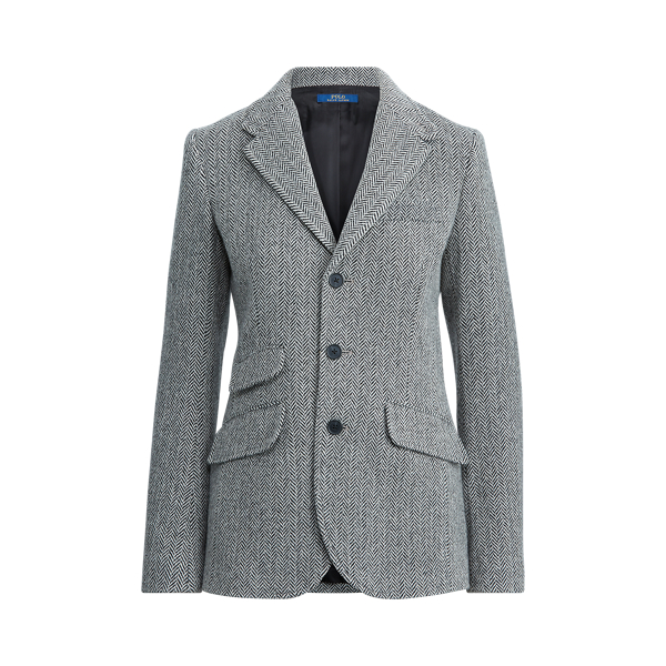 ralph lauren herringbone blazer womens