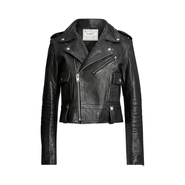ralph lauren women's leather moto jacket