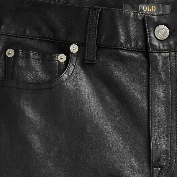 Polo Ralph Lauren Skinny leren broek met vijf zakken 7