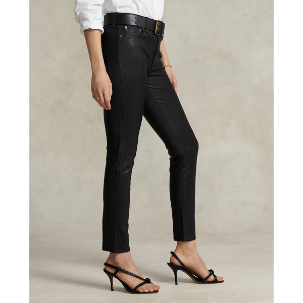 Polo Ralph Lauren Skinny leren broek met vijf zakken 4
