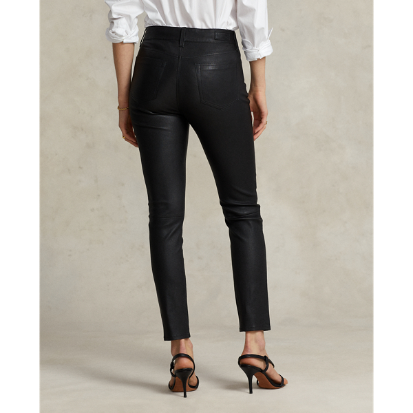 Polo Ralph Lauren Skinny leren broek met vijf zakken 5