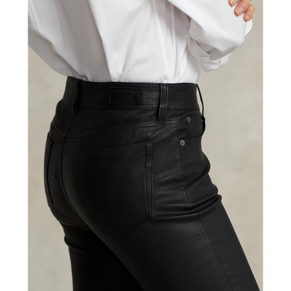 Polo Ralph Lauren Skinny leren broek met vijf zakken 6