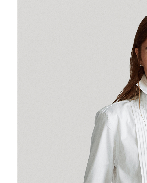 Pleated-Bib Broadcloth Shirt