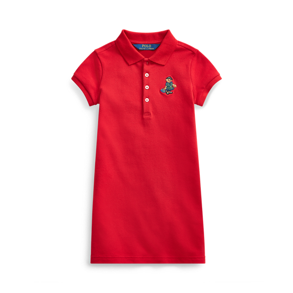 Tartan Bear Mesh Polo Dress