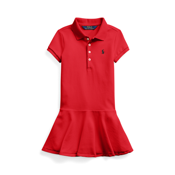 Stretch Mesh Polo Dress