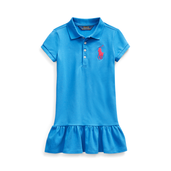 Girls 2-6x Stretch Mesh Polo Dress 1