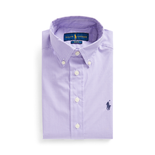 폴로 랄프로렌 보이즈 드레스 셔츠 Polo Ralph Lauren Slim Fit Gingham Dress Shirt,Lavender Multi