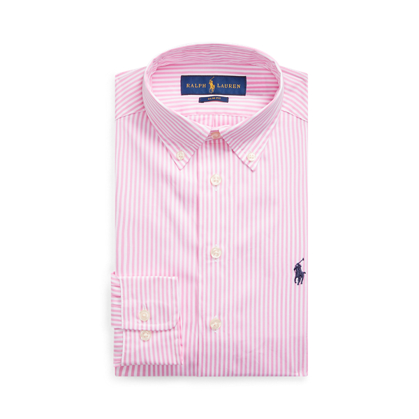 Camisa formal de algodão às riscas