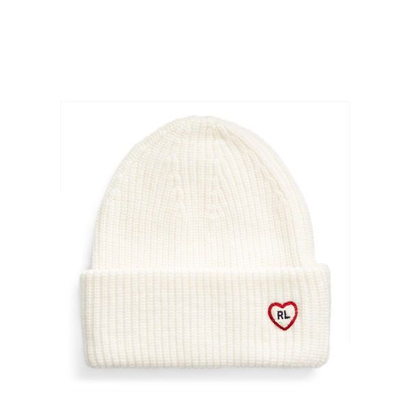 Heart-Patch Knit Hat
