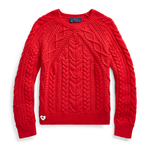 ralph lauren aran knit sweater