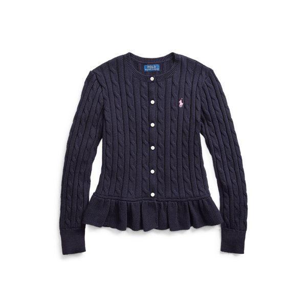 Cotton Peplum Cardigan