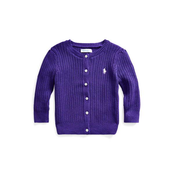 Puff-Sleeve Cotton Cardigan