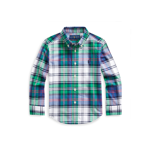 Plaid Cotton Poplin Shirt