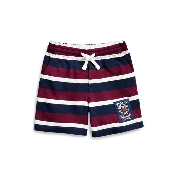 Striped Cotton Mesh Short