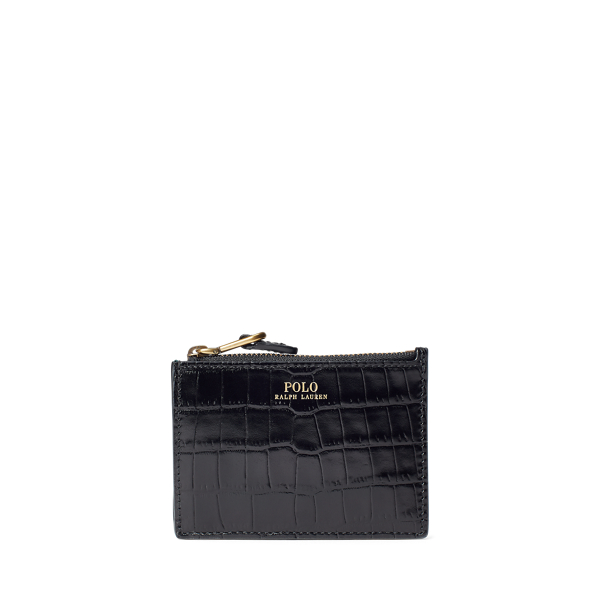 Crocodile-Print Card Case