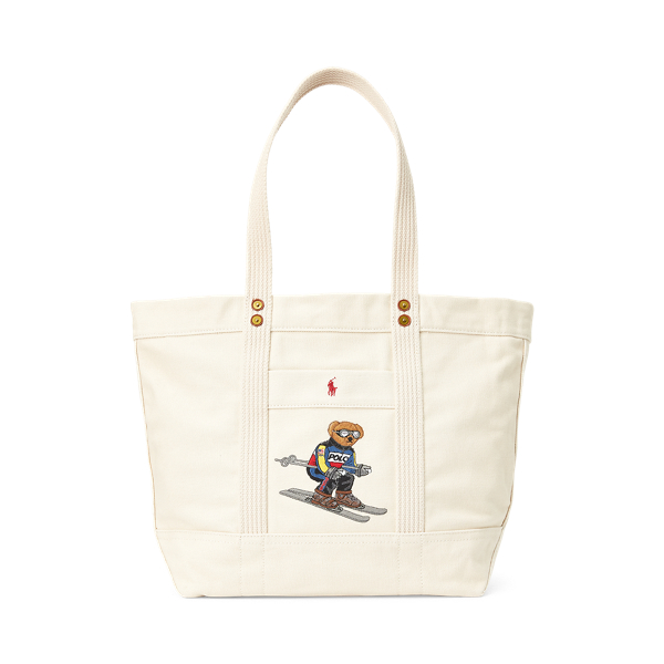 Canvas Medium Polo Bear Tote