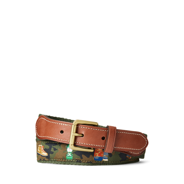 Camo Bear Cotton-Leather Belt for Children | Ralph Lauren® CH
