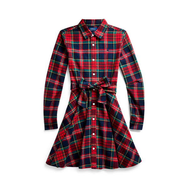 girls tartan shirt dress