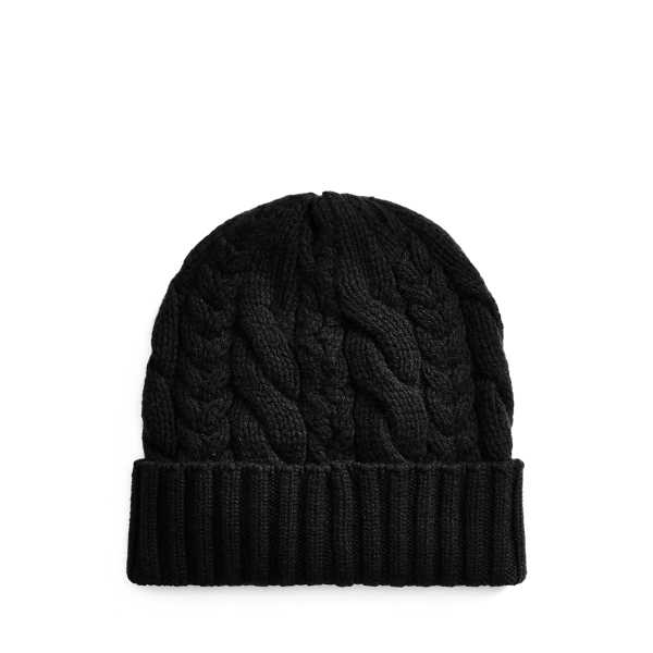 Made in England Mens Ladies 100% Cashmere Cable Ribbed Turn Up Beanie Hat Hats 