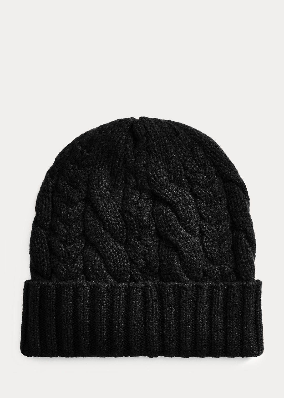 Made in England Mens Ladies 100% Cashmere Cable Ribbed Turn Up Beanie Hat Hats 