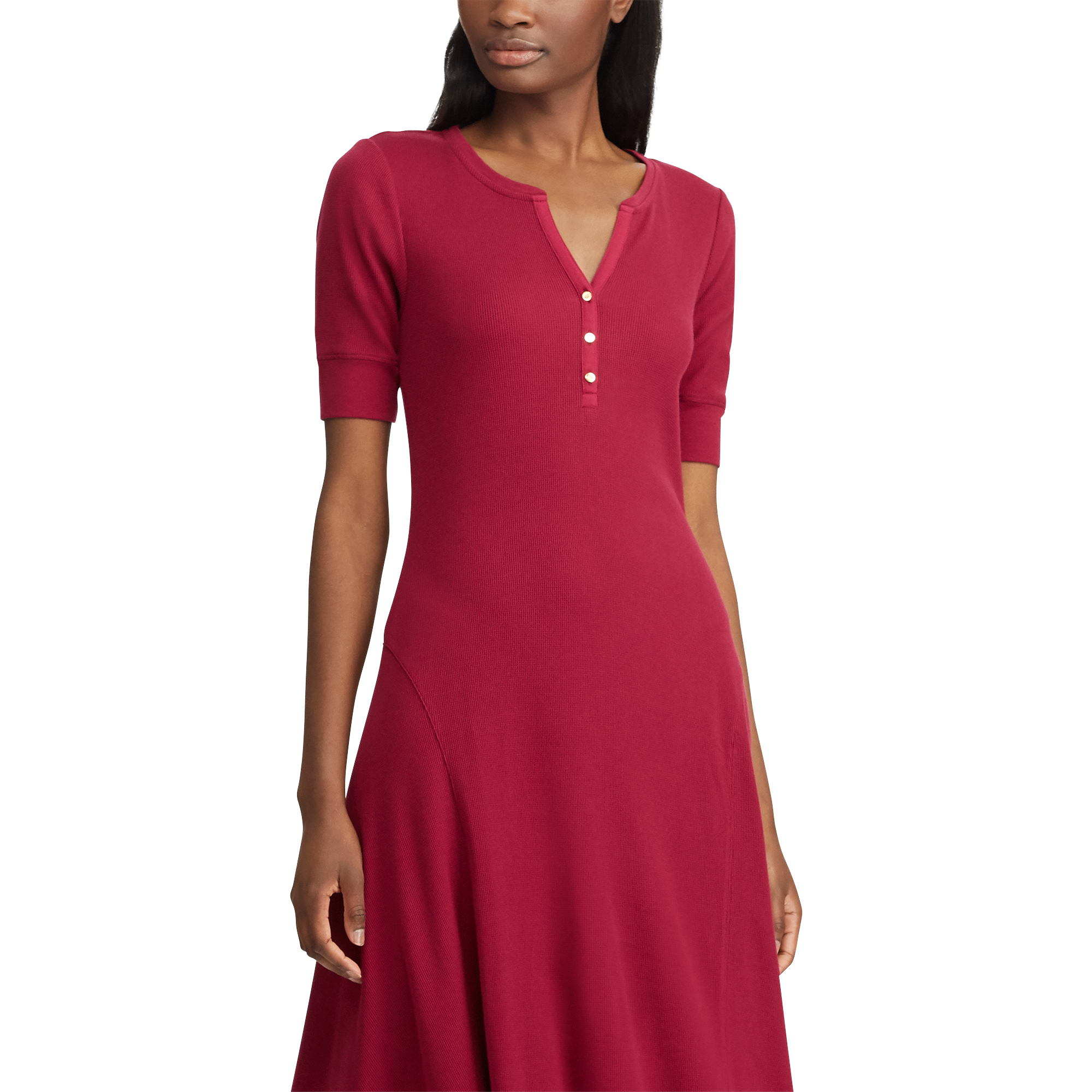 Ralph Lauren Cotton Fit-and-Flare Dress. 3