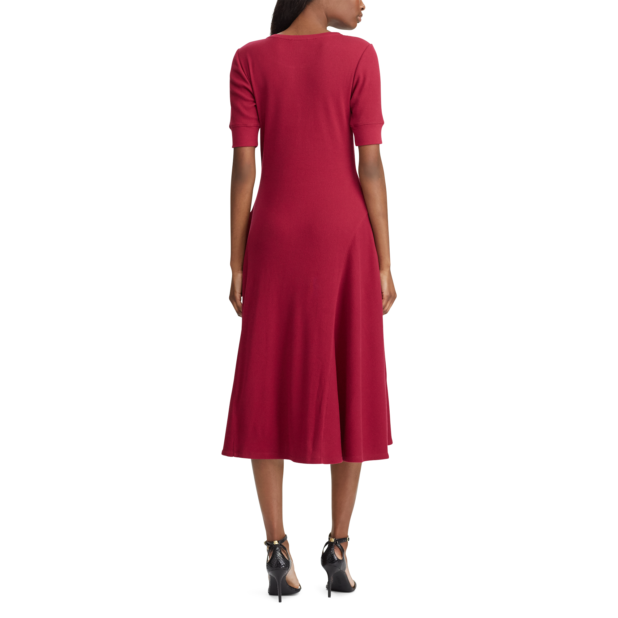 Ralph Lauren Cotton Fit-and-Flare Dress. 4